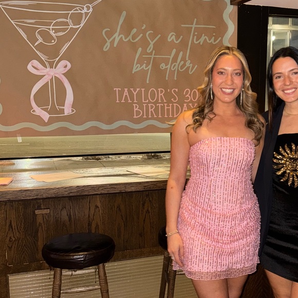 Oh Polly Pink Strapless Dress - Picture 6 of 7